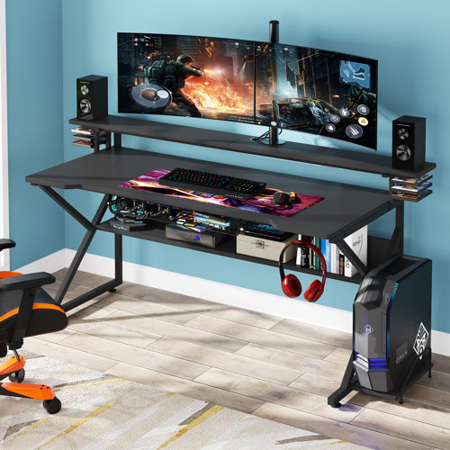 Inbox Zero Gemma Gaming Desk with Hutch & Reviews Wayfair Canada